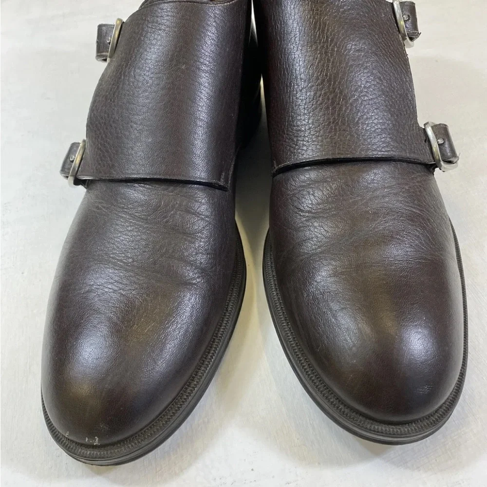 JIMMY CHOO Made in Italy Double Monk Strap Leather Boot‎ in Brown 44 US 11 $1095